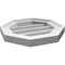 Ekena Millwork Octagonal Surface Mount PVC Gable Vent w/ 2"W x 1-1/2"P Brickmould Frame, 14"W x 14"H GVPOC14X1402SN - alternate 5